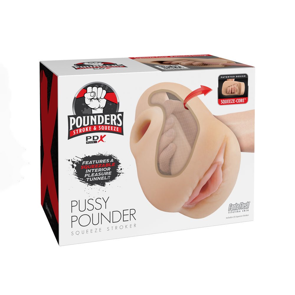 PDX Plus Pussy Pounder Squeeze Stroker Flesh Vagina Stroker - MASTURBATORS