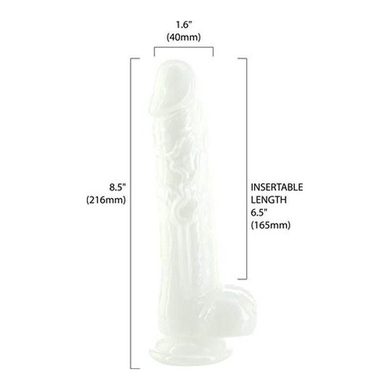Pearl Dildo 8.5in Pearl White - Adult Toys