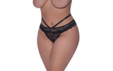 Peek - A - Boo Cheeky Panty Black - Lingerie