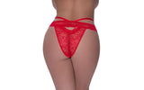 Peek - A - Boo Cheeky Panty Red - Lingerie