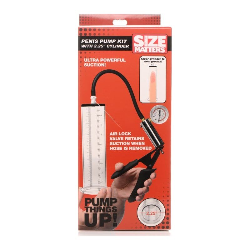 Penis Pump Kit with 2.25" Cylinder - Adult Toys