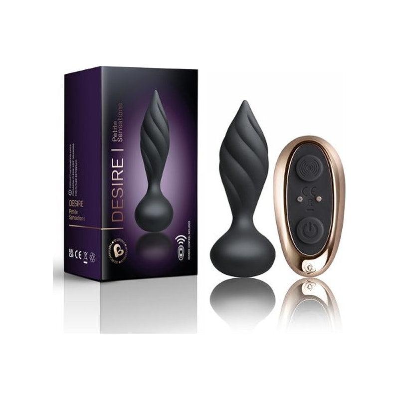 Petite Sensation Desire Butt Plug w Remote Black - Naughty by Nature Adult Store