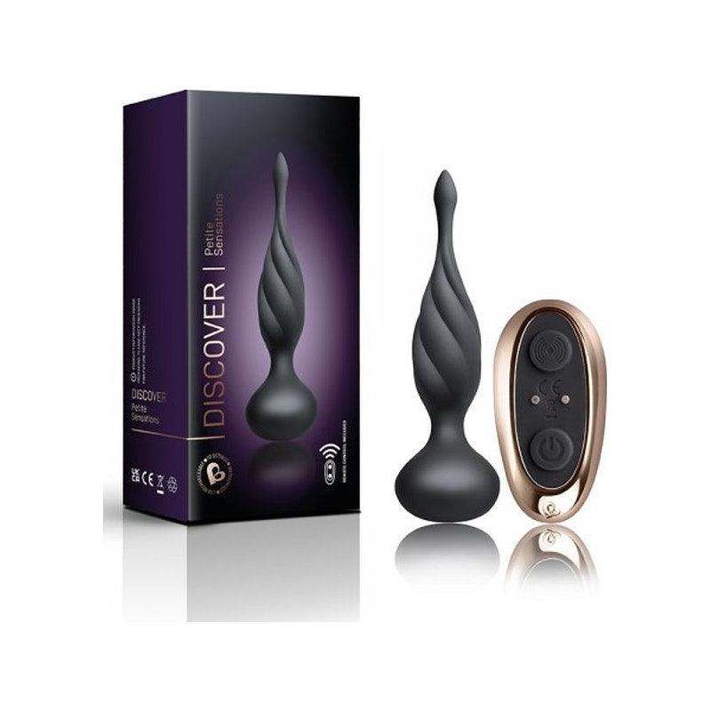 Petite Sensation Discover Butt Plug w Remote Black - Naughty by Nature Adult Store