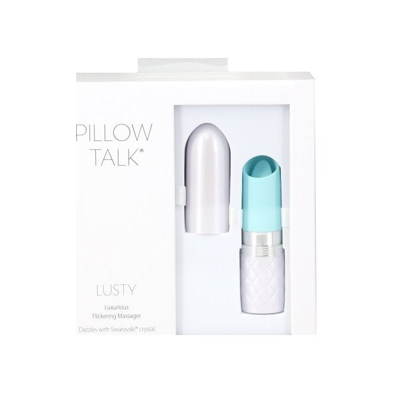 Pillow Talk Lusty Flickering Massager Teal - Adult Toys