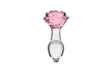 Pillow Talk Rosy Luxurious Glass Anal Plug w Clear Gem - Naughty by Nature Adult Store