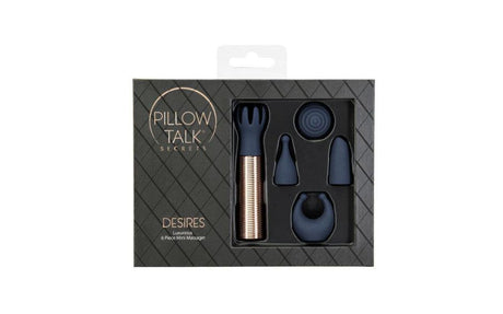 Pillow Talk Secrets Desires 6 Pc Massager Set - Adult Toys