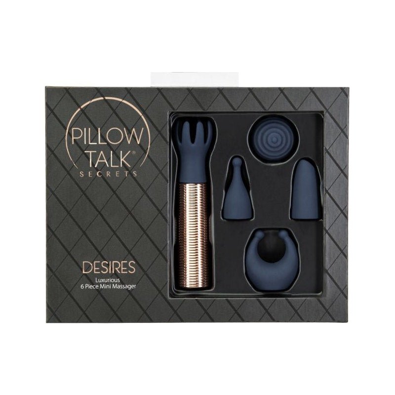 Pillow Talk Secrets Desires 6 Pc Massager Set - Adult Toys