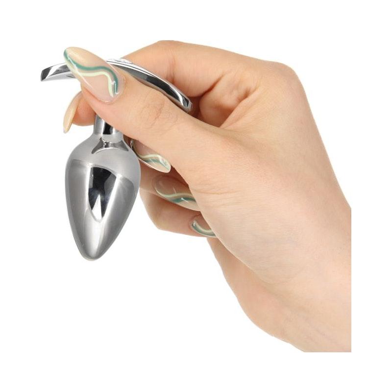 Pillow Talk Sneaky Luxurious Stainless Steel Anal Plug w Swarovski Crystal - Adult Toys
