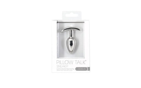 Pillow Talk Sneaky Luxurious Stainless Steel Anal Plug w Swarovski Crystal - Adult Toys