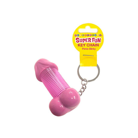 Pink Penis Slinky Key Chain Novelty Gag Gift - NOVELTIES