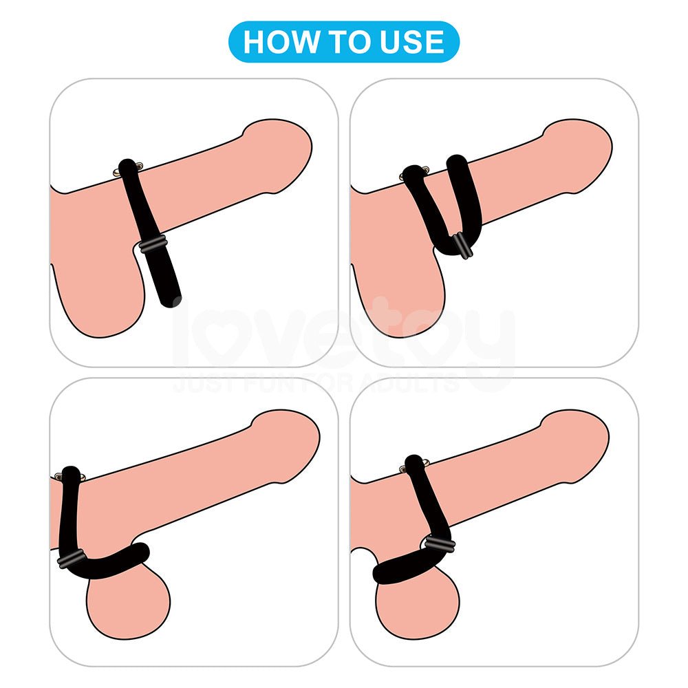 Pinnacle Pro Anyfit Plus Stretcher Black Adjustable Cock Ring - COCK RINGS