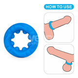 Pinnacle Pro Ridge Bump Stretcher - Blue Cock Ring - COCK RINGS