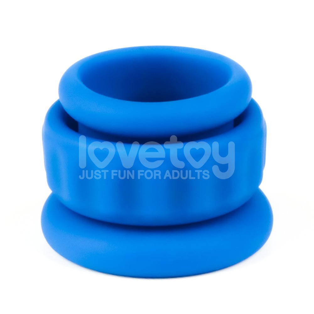 Pinnacle Pro Twin Flex - Blue Cock & Balls Rings - COCK RINGS