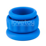 Pinnacle Pro Twin Flex - Blue Cock & Balls Rings - COCK RINGS