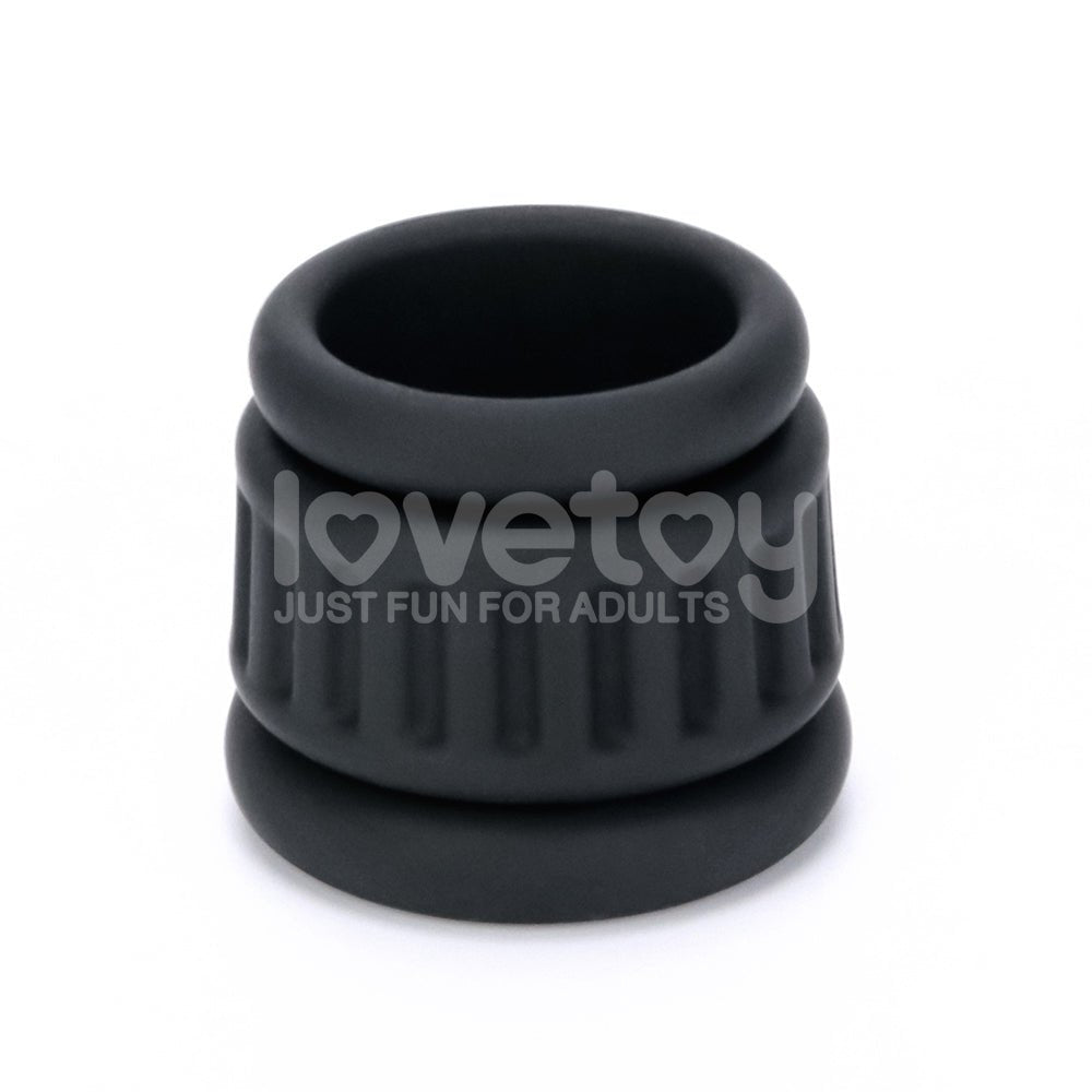 Pinnacle Pro Twin Grip Enhancer - Black Cock & Balls Ring - COCK RINGS