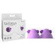 Pipedream Fantasy For Her Vibrating Silicone Nipple Suckers - Purple - STIMULATORS