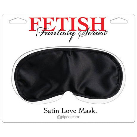 Pipedream Fetish Fantasy Satin Love Mask – Black Elastic Eye Mask - BONDAGE - TOYS