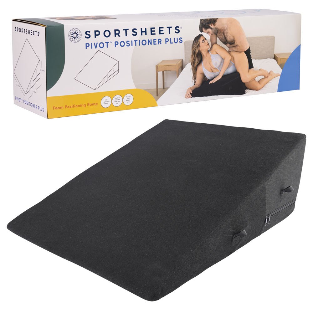 Pivot Positioner Plus - Black XL Foam Position Cushion - BONDAGE - TOYS