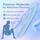 Play With Me - Moondust Magic - Blue 20.3 cm USB Rechargeable Rabbit Vibrator - VIBRATORS