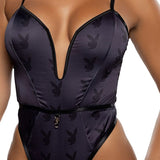 Playboy Blackout Bunny Romper Black - Lingerie