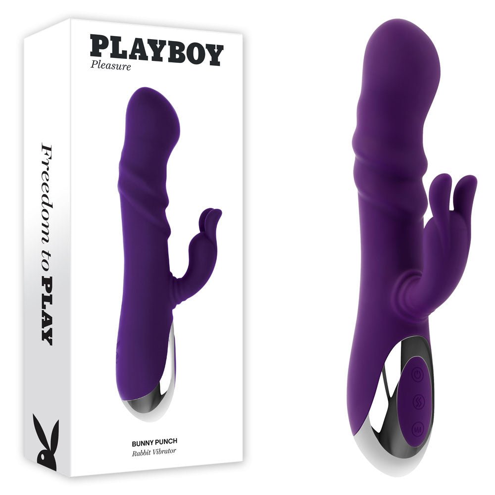 Playboy Pleasure BUNNY PUNCH - Twirling Rabbit Vibrator - VIBRATORS
