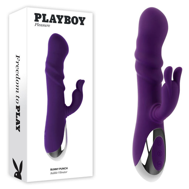 Playboy Pleasure BUNNY PUNCH - Twirling Rabbit Vibrator - VIBRATORS