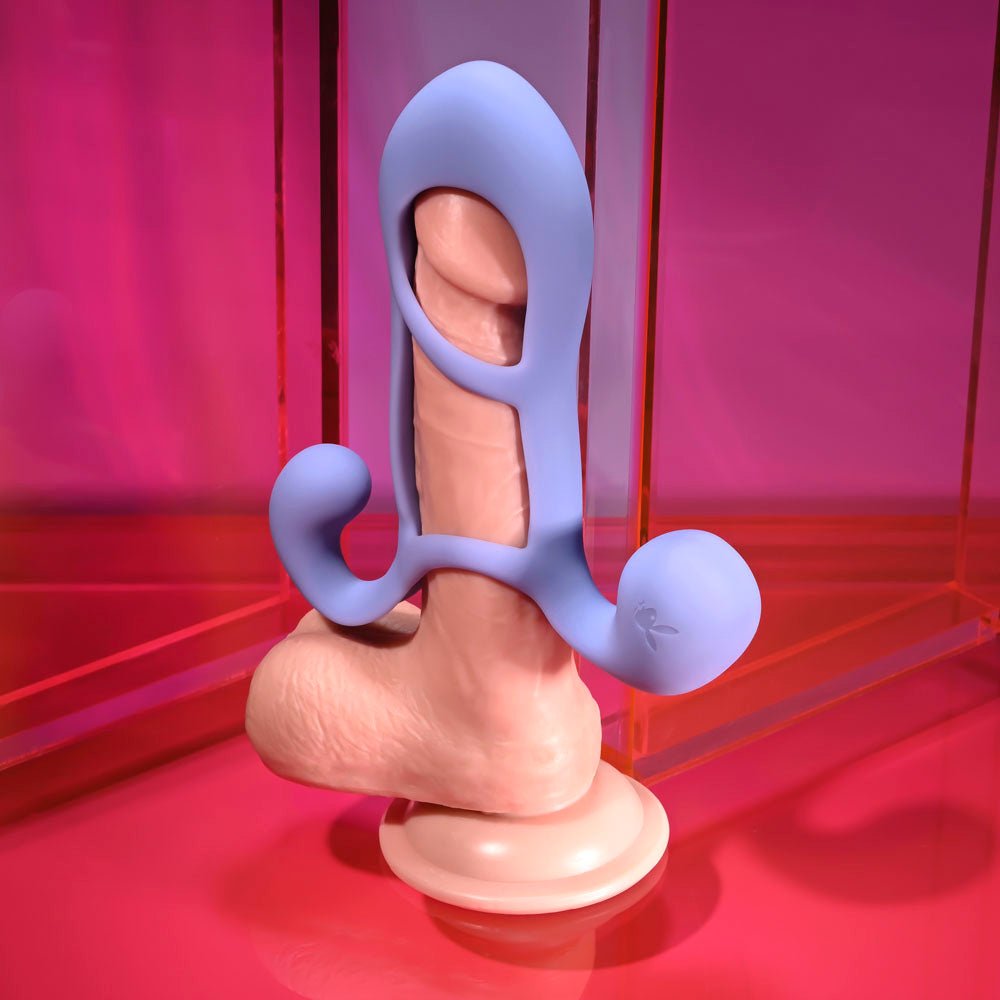 Playboy Pleasure FANTASY CAGE - Vibrating Penis Sleeve - SLEEVES