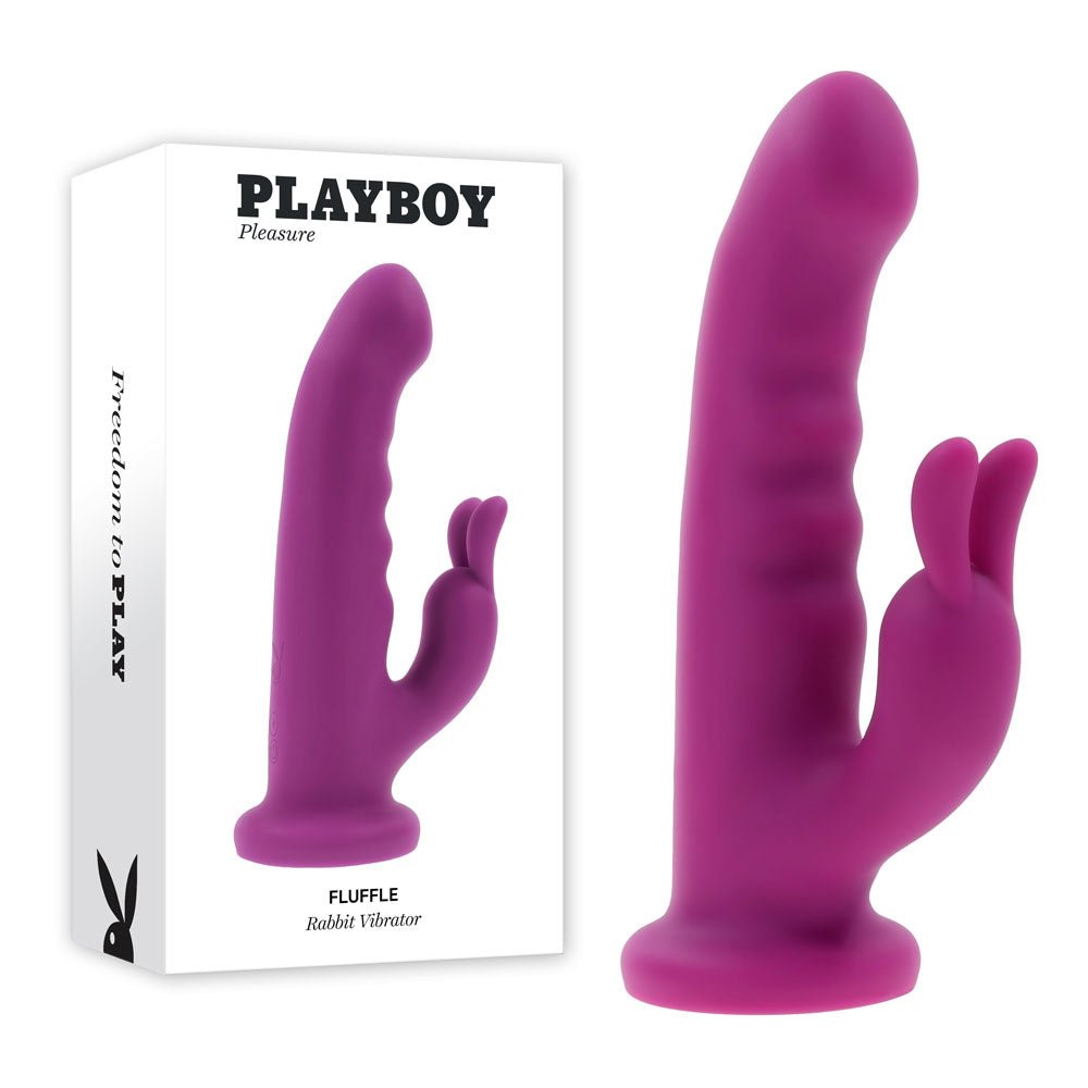Playboy Pleasure FLUFFLE - Purple 19.7 cm USB Rechargeable Rabbit Vibrator - VIBRATORS