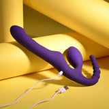 Playboy Pleasure Hug It Out Purple 29 cm USB Rechargeable Strapless Strap On - STRAP - ONS