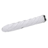 Playboy Pleasure IN A TWIST - White Glass Rechargeable Vibrator - VIBRATORS