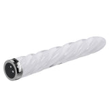 Playboy Pleasure IN A TWIST - White Glass Rechargeable Vibrator - VIBRATORS