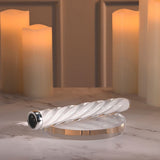 Playboy Pleasure IN A TWIST - White Glass Rechargeable Vibrator - VIBRATORS