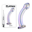 Playboy Pleasure JEWELS KING - Clear Glass 16.3 cm Dildo - GLASS TOYS