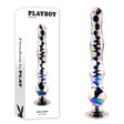 Playboy Pleasure JEWELS WAND - Clear Glass 20.3 cm Dildo - GLASS TOYS