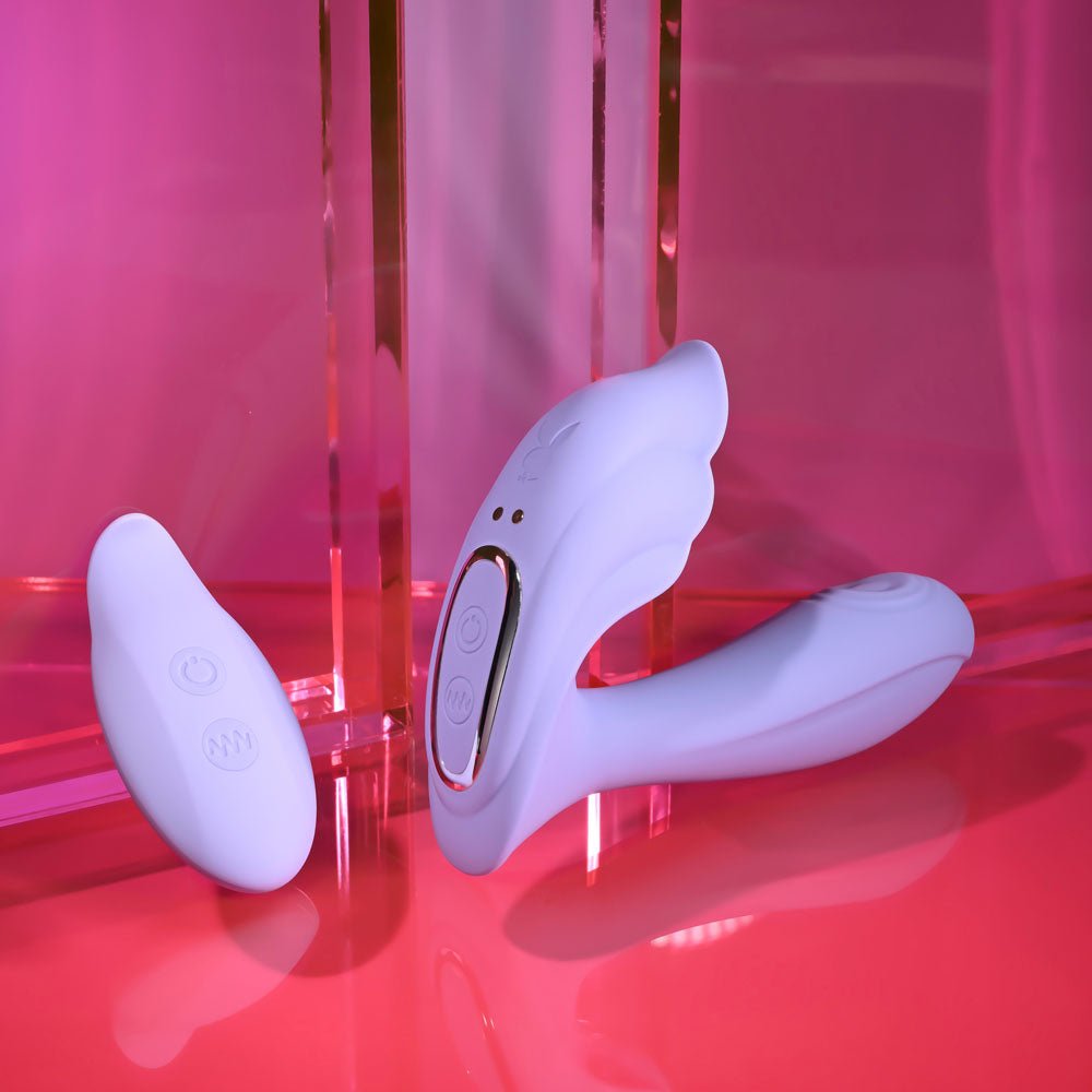 Playboy Pleasure LILAC FANTASY - Tapping Vibrator with Remote - VIBRATORS