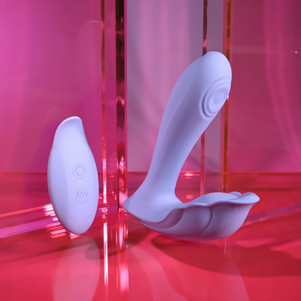 Playboy Pleasure LILAC FANTASY - Tapping Vibrator with Remote - VIBRATORS
