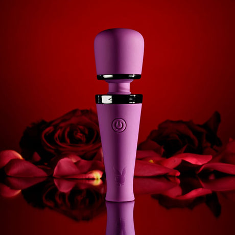Playboy Pleasure MIC DROP - Purple 11.4 cm USB Rechargeable Vibrating Mini Massage Wand - VIBRATORS