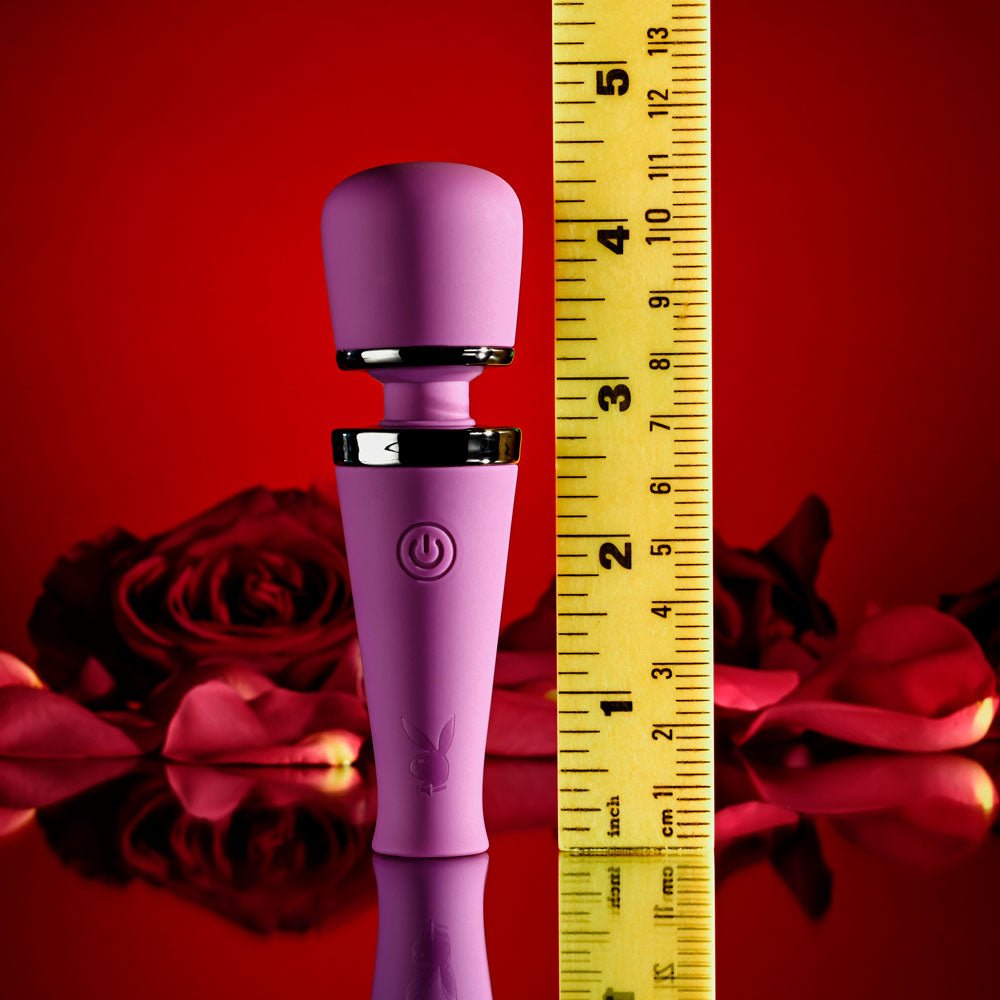 Playboy Pleasure MIC DROP - Purple 11.4 cm USB Rechargeable Vibrating Mini Massage Wand - VIBRATORS