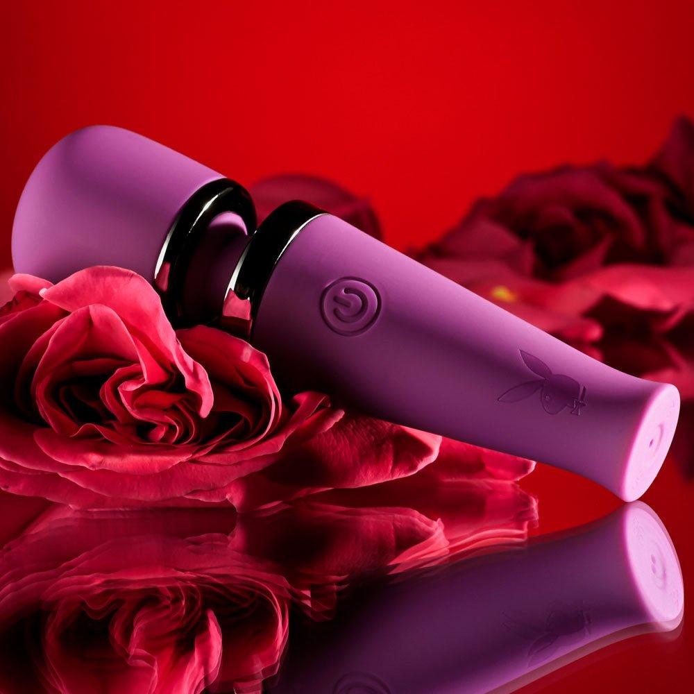 Playboy Pleasure MIC DROP - Purple 11.4 cm USB Rechargeable Vibrating Mini Massage Wand - VIBRATORS