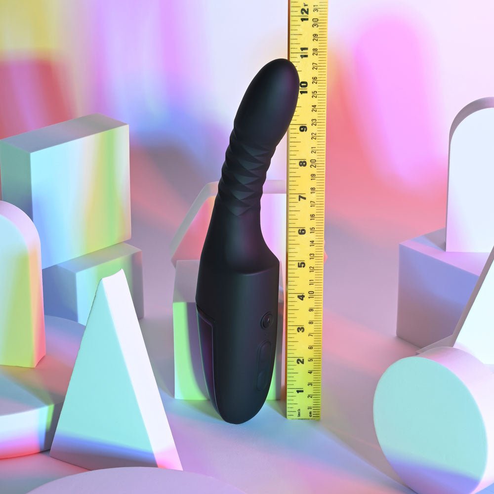 Playboy Pleasure Overdrive Thrusting Vibrator – Heated & Suction Base - VIBRATORS