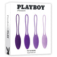 Playboy Pleasure Put In Work - 4-Piece Silicone Kegel Ball Set - Purple - KEGEL TOYS