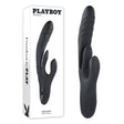 Playboy Pleasure RAPID RABBIT - Black 26.4 cm USB Rechargeable Rabbit Vibrator - VIBRATORS - RABBIT