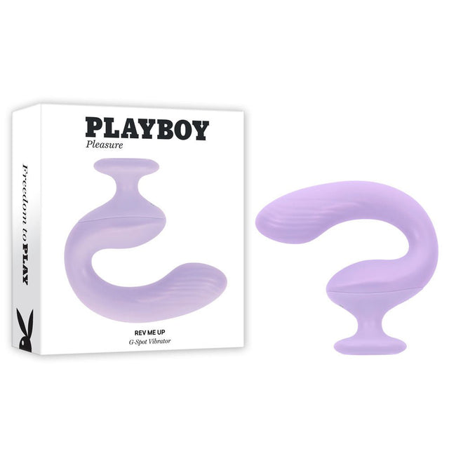 Playboy Pleasure REV ME UP - Purple USB Rechargeable Dual Motor Curved Vibrator - VIBRATORS