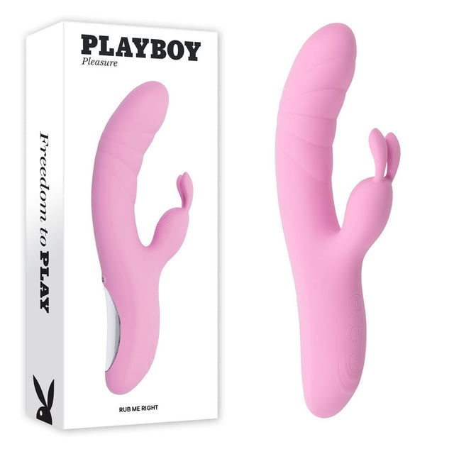 Playboy Pleasure RUB ME RIGHT - Thrusting Rabbit Vibrator - VIBRATORS
