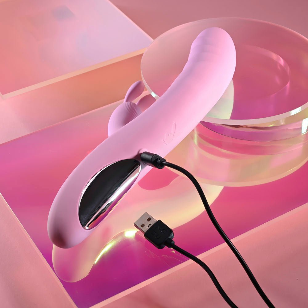 Playboy Pleasure RUB ME RIGHT - Thrusting Rabbit Vibrator - VIBRATORS