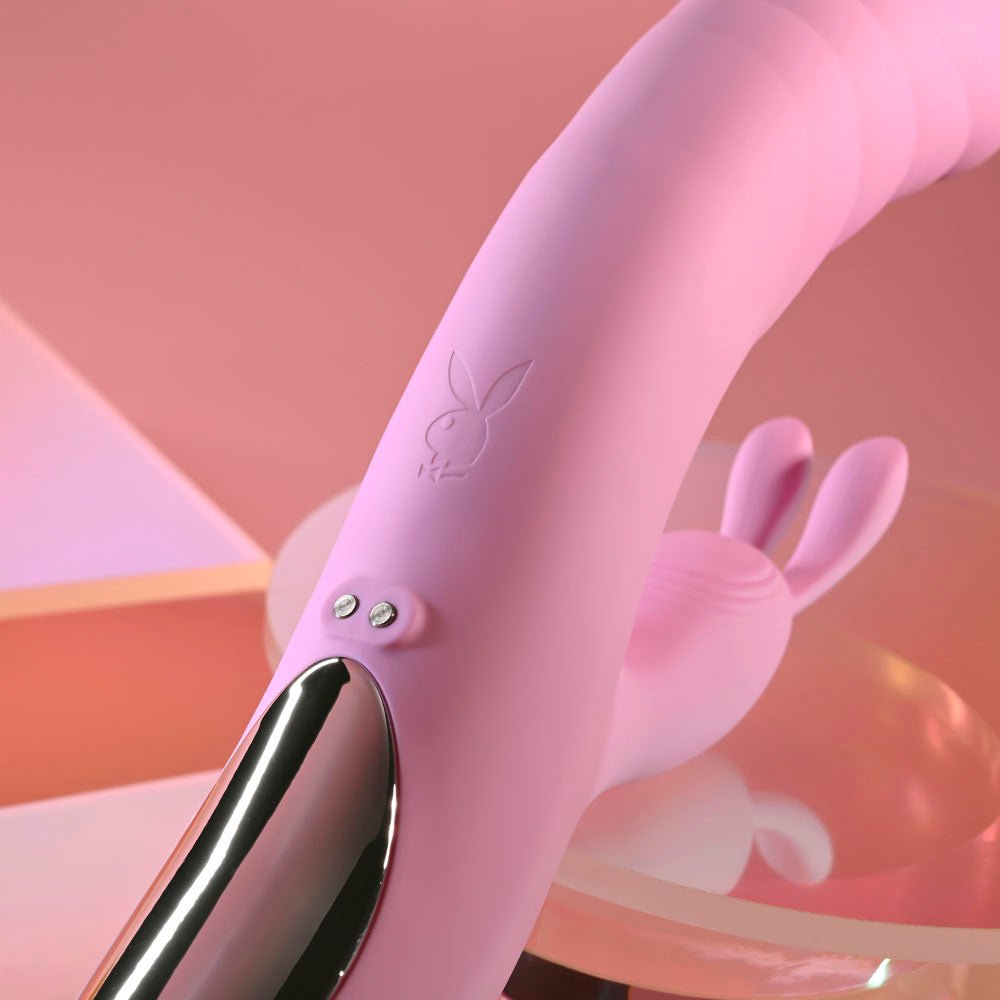 Playboy Pleasure RUB ME RIGHT - Thrusting Rabbit Vibrator - VIBRATORS