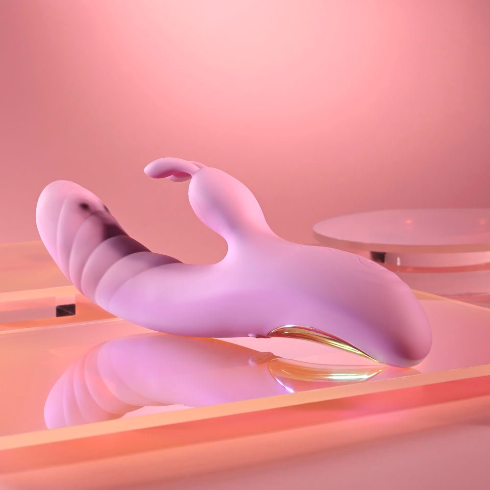Playboy Pleasure RUB ME RIGHT - Thrusting Rabbit Vibrator - VIBRATORS