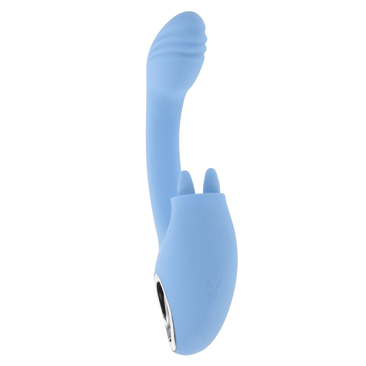 Playboy Pleasure SAPPHIRE SKY Vibrator with Double Tongue Stimulator - VIBRATORS