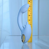 Playboy Pleasure SAPPHIRE SKY Vibrator with Double Tongue Stimulator - VIBRATORS