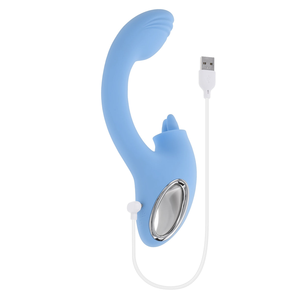 Playboy Pleasure SAPPHIRE SKY Vibrator with Double Tongue Stimulator - VIBRATORS